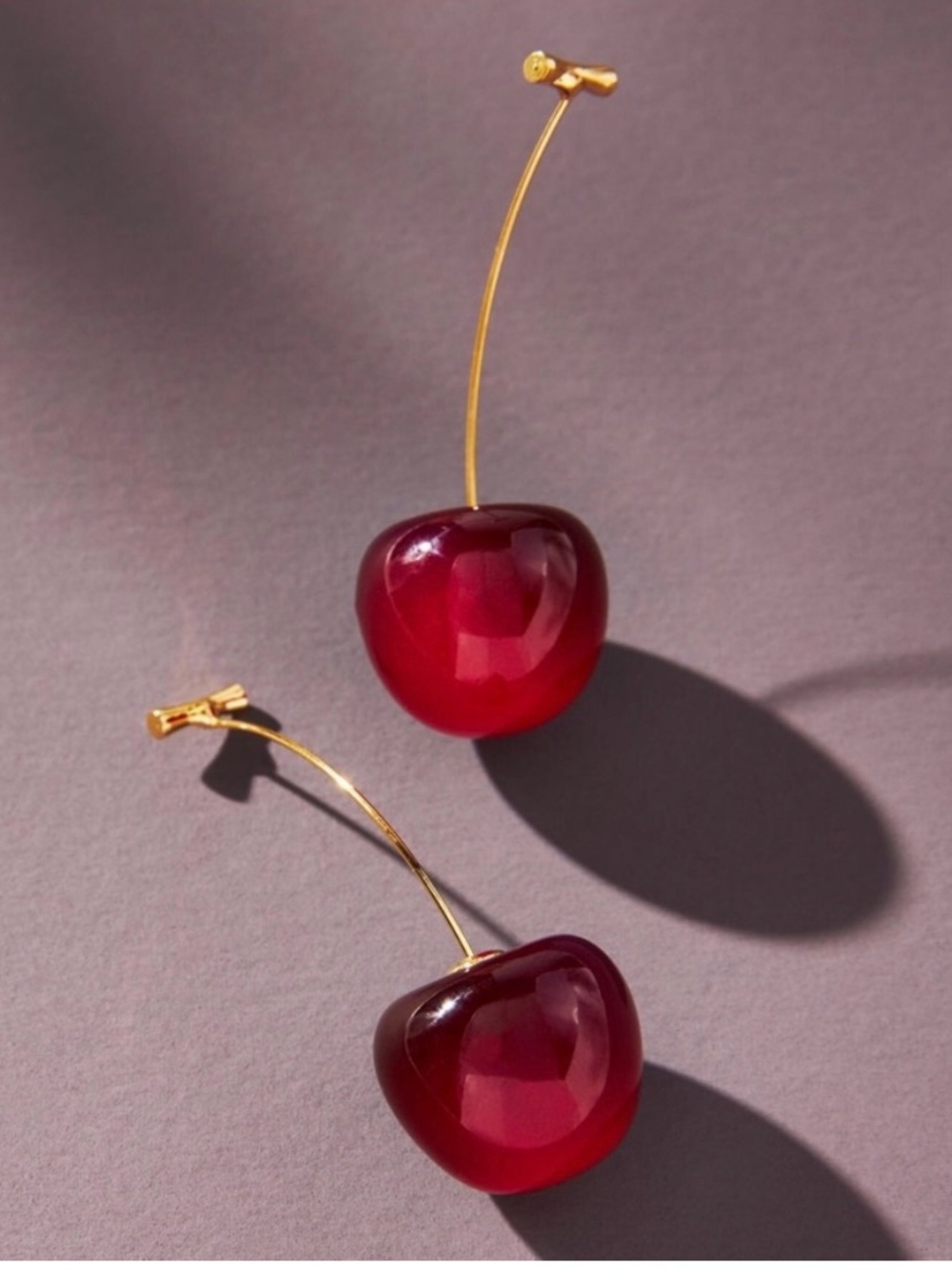 Cherry Drop Earrings - Red Fashion